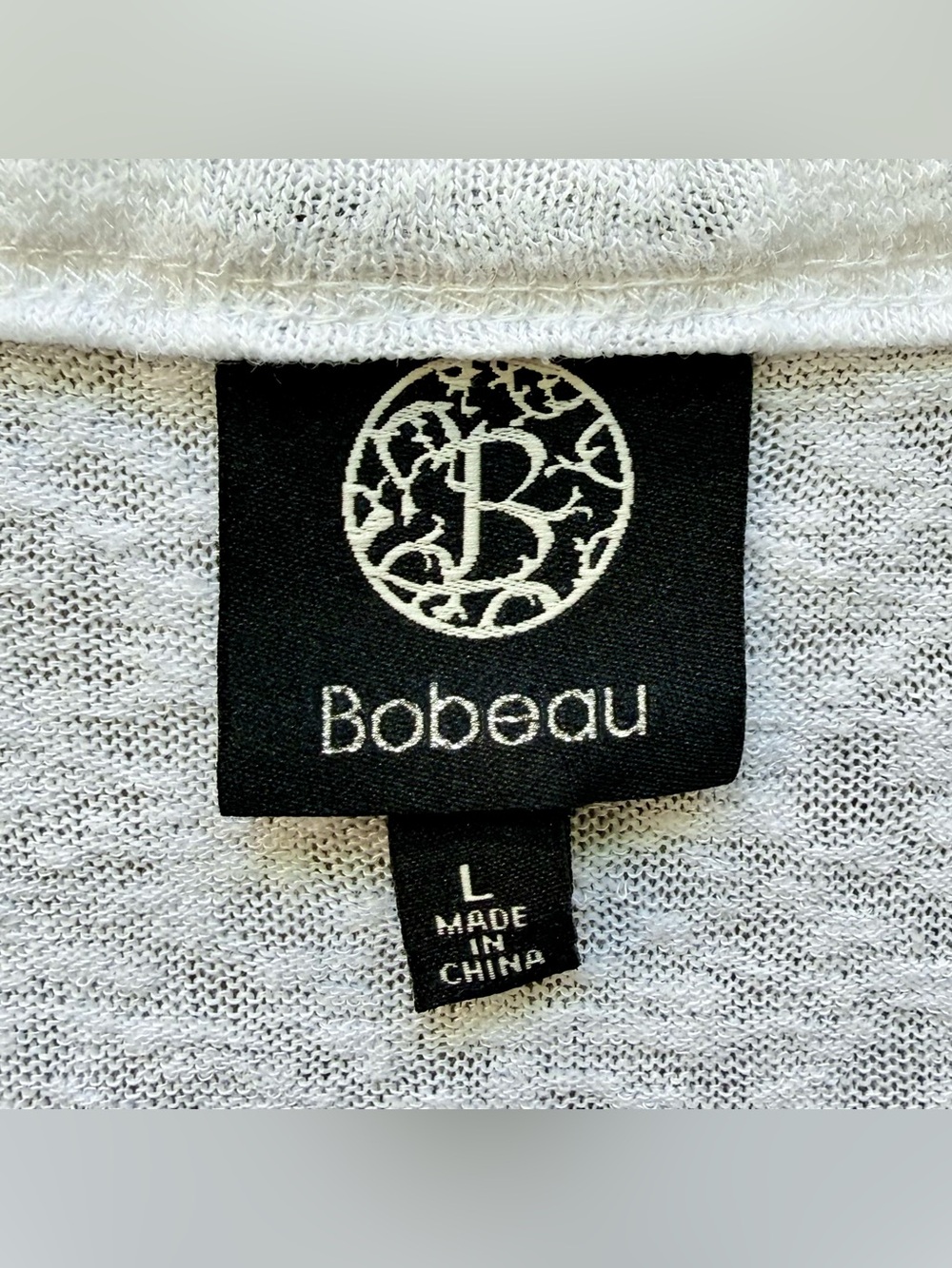 Bobeau White Side-Tie Top Size L - Picture 4 of 4